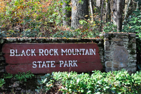 Black Rock Mountain State Park sign